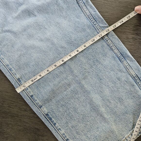 Old Navy Jeans Womens 14 Blue Denim Medium Wash High Rise Baggy Wide Leg NEW - Picture 4 of 8